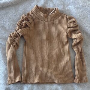 Janie and Jack Tan Ribbed Sweater